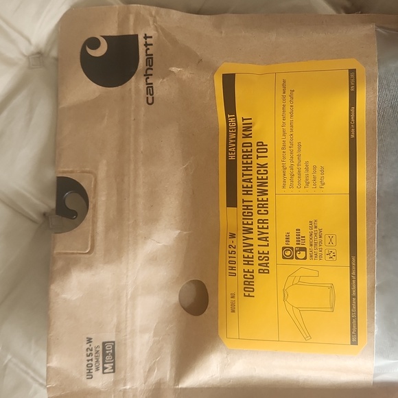 CARHARTT WOMENS FORCE HEAVYWEIGHT HEATHERED KNIT BASE LAYER CREWNECK TOP - Picture 2 of 12